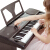 アイル科（ECHO）電子キーボンド初学入門児演奏教学型61キーボード多機能汎用コピーアノキーボード608黒配合（無琴架）