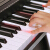 美科智能接続APP電子キッド61鍵盤ピアノ力鍵盤児初学教育88【白】知能版+Z型琴架+琴包+琴腰掛け