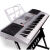 メロスMLS-9928エレクトリック61キーボードはピアノのキーボードをそのままにした子を教育する電子ピアノの電子キーボンバー黒＋ギフトバグ＋オルガンダンプを送ります。