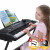 【特恵618シングデー】かわいい赤ちゃん電子キーを初心者の赤ちゃんに供給します。マイマイのキーボードはマイクを持っています。61キーボードの女の子のおちゃんです。【十琴台の琴の腰挂けカバを买います。】黒照明の豪华版ピアノのキーボードです。