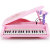喜迪奇子供電子キアボンドのおもちゃんは受話器の女の子のピンクを持っています。マイクのおもちゃんのピアノを持っています。子供供の音楽の琴を弾いて電気を供給することにしました。