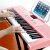 美科(MEIKEERGER)レンテリー様61ピアノ鍵盤盤初心者多機能教育専門家ピンクラ基礎版+大祝儀+工型琴架