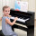 黒：【ピアノ塗装知能モデル】木質子供ピアノ+木製ベンチ